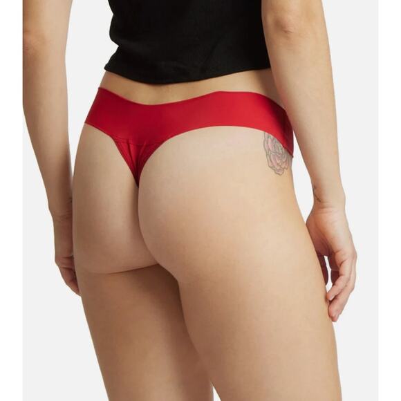 HANKY PANKY SIZE LARGE BREATHE SOFT NATURAL RISE THONG CHERRY RED NWT - Picture 2 of 10